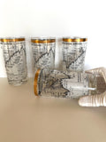 Cera Dow Jones Glasses 1958-1968, Stock Market, Set #2