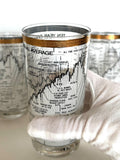 Cera Dow Jones Glasses 1958-1968, Stock Market, Set #2