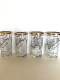 Cera Dow Jones Glasses 1958-1968, Stock Market, Set #2