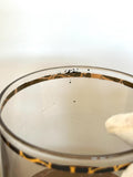 Vintage Snakeskin Glasses, Mid Century Gold Black Tumblers, MCM Snake Glasses