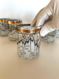 Vintage Dow Jones Glasses, Cera Stock Market Low Balls, MCM Glasses