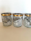 Vintage Dow Jones Glasses, Cera Stock Market Low Balls, MCM Glasses
