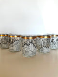 Vintage Dow Jones Glasses, Cera Stock Market Low Balls, MCM Glasses
