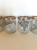 Vintage Dow Jones Glasses, Cera Stock Market Low Balls, MCM Glasses