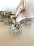 Vintage Dow Jones Glasses, Cera Stock Market Low Balls, MCM Glasses
