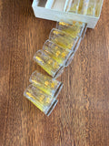 Vintage Gold Seahorse Fish Glasses, Bartlett Collins, Mid Century Glassware, New Old Stock