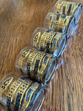 Georges Briard Snake Glasses, 1950s Gold Black Low Balls, Mid Century Glassware