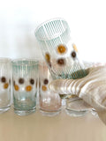 Fred Press Atomic Glasses, 1960s Atomic Glassware, Mid Century Retro Barware