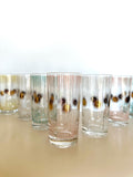 Fred Press Atomic Glasses, 1960s Atomic Glassware, Mid Century Retro Barware