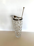 Heavy Crystal Martini Mixer Pitcher, Scalloped Muddler Spoon, xxx