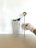 Heavy Crystal Martini Mixer Pitcher, Scalloped Muddler Spoon, xxx
