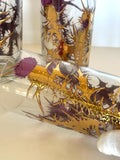 Purple Thistle Glasses Gregory Duncan, New Old Stock, Mid Century Glasses, MCM Glassware