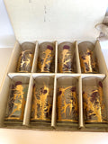 Purple Thistle Glasses Gregory Duncan, New Old Stock, Mid Century Glasses, MCM Glassware