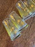Vintage Gold Seahorse Fish Glasses, Bartlett Collins, Mid Century Glassware, New Old Stock