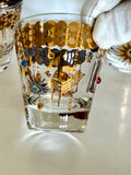 Culver Jeweled Glasses, Charm Bracelet Pattern, Extra Small Rocks Glasses
