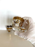 Culver Jeweled Glasses, Charm Bracelet Pattern, Extra Small Rocks Glasses