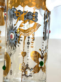 Culver Jeweled Highball Glasses, Charm Bracelet Pattern, Mid Century Glassware