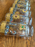 Culver Jeweled Highball Glasses, Charm Bracelet Pattern, Mid Century Glassware