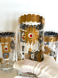 Culver Jeweled Highball Glasses, Charm Bracelet Pattern, Mid Century Glassware