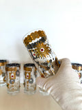 Culver Jeweled Highball Glasses, Charm Bracelet Pattern, Mid Century Glassware