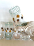 Fred Press Atomic Glasses, 1960s Atomic Glassware, Mid Century Retro Barware