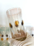 Fred Press Atomic Glasses, 1960s Atomic Glassware, Mid Century Retro Barware