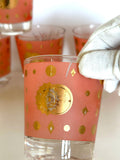 Vintage Atomic Glasses | Fred Press Eclipse Starburst Lowballs | Atomic Glassware