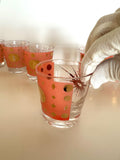 Vintage Atomic Glasses | Fred Press Eclipse Starburst Lowballs | Atomic Glassware