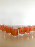Vintage Atomic Glasses | Fred Press Eclipse Starburst Lowballs | Atomic Glassware