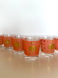 Vintage Atomic Glasses | Fred Press Eclipse Starburst Lowballs | Atomic Glassware