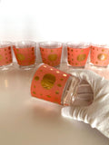 Vintage Atomic Glasses | Fred Press Eclipse Starburst Lowballs | Atomic Glassware