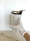 Heavy Crystal Martini Mixer Pitcher, Scalloped Muddler Spoon, xxx
