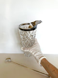 Heavy Crystal Martini Mixer Pitcher, Scalloped Muddler Spoon, xxx
