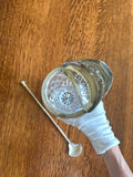 Heavy Crystal Martini Mixer Pitcher, Scalloped Muddler Spoon, xxx
