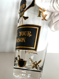 Georges Briard Mix Your Poison Glass | Jeweled Skull Swizzle Sticks | Name Your Poison Glassware