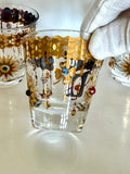 Culver Jeweled Glasses, Charm Bracelet Pattern, Extra Small Rocks Glasses