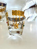 Culver Jeweled Glasses, Charm Bracelet Pattern, Extra Small Rocks Glasses