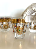 Culver Jeweled Glasses, Charm Bracelet Pattern, Extra Small Rocks Glasses