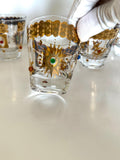 Culver Jeweled Glasses, Charm Bracelet Pattern, Extra Small Rocks Glasses