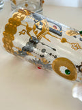 Culver Jeweled Highball Glasses, Charm Bracelet Pattern, Mid Century Glassware