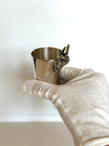 Napier Two-Fingers Jigger | Silver-Plated Figural Shot Glass | Vintage Barware Measure