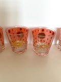 Vintage Atomic Glasses | Fred Press Eclipse Starburst Lowballs | Atomic Glassware