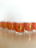 Vintage Atomic Glasses | Fred Press Eclipse Starburst Lowballs | Atomic Glassware