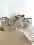 Vintage Dow Jones Glasses, Cera Stock Market Glassware Set of 8 | New Old Stock