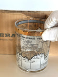 Vintage Dow Jones Glasses, Cera Stock Market Glassware Set of 8 | New Old Stock