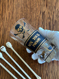 Georges Briard Mix Your Poison Glass | Jeweled Skull Swizzle Sticks | Name Your Poison Glassware