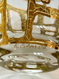 Culver Glasses | Gold Abstract Brutalist Pattern | Mid Century Glassware | Brutalist Barware