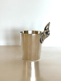 Napier Two-Fingers Jigger | Silver-Plated Figural Shot Glass | Vintage Barware Measure