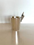 Napier Two-Fingers Jigger | Silver-Plated Figural Shot Glass | Vintage Barware Measure