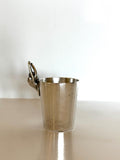 Napier Two-Fingers Jigger | Silver-Plated Figural Shot Glass | Vintage Barware Measure